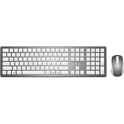 MediaRange Juego de Teclado inalámbrico y ratón óptico de 4 Teclas, Blanco/Plata MediaRange Juego de Teclado inalámbrico y ratón óptico de 4 Teclas, Blanco/Plata
