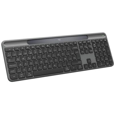 Logitech Signature Slim Solar+, Teclado inalámbrico Alimentado por luz Solar y Artificial, batería Duradera con una Vida útil de hasta 10 años, Teclas Personalizables, Bluetooth, QWERTY ESP Grafito Logitech Signature Slim Solar+, Teclado inalámbrico Alimentado por luz Solar y Artificial, batería Duradera con una Vida útil de hasta 10 años, Teclas Personalizables, Bluetooth, QWERTY ESP Grafito