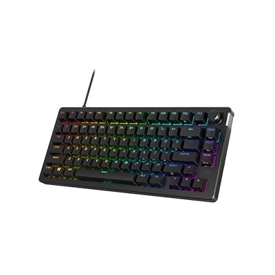 HyperX Alloy Rise 75 Teclado mecánico para Juegos 75% Intercambiable en Caliente, PC, Sensor de luz Ambiental, Montaje en Junta, interruptores lineales HyperX Alloy Rise 75 Teclado mecánico para Juegos 75% Intercambiable en Caliente, PC, Sensor de luz Ambiental, Montaje en Junta, interruptores lineales