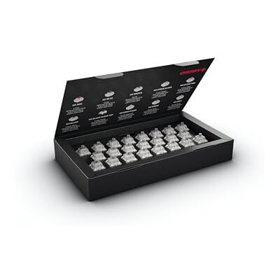 Cherry MX RGB Speed Silver Switch Kit, 23 interruptores mecánicos para Teclado DIY, Hot Swap o Gaming, Switch Lineal sin Clic, Suave y Directo Cherry MX RGB Speed Silver Switch Kit, 23 interruptores mecánicos para Teclado DIY, Hot Swap o Gaming, Switch Lineal sin Clic, Suave y Directo