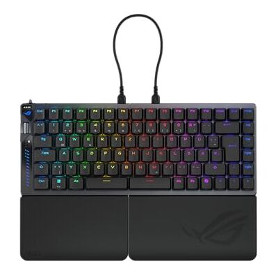 Asus Tastatur ROG Falcata DE (90MP043H-BKDA20) ROG HFX V2 Interruptor magnético ROG Hall Sensor con interruptor de activación rápida, Bluetooth, 8000 Hz ROG SpeedNova Asus Tastatur ROG Falcata DE (90MP043H-BKDA20) ROG HFX V2 Interruptor magnético ROG Hall Sensor con interruptor de activación rápida, Bluetooth, 8000 Hz ROG SpeedNova