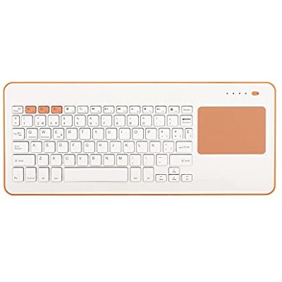 Teclado inalámbrico Bluetooth SilverHT 111943140199 - Durazno y Blanco Teclado inalámbrico Bluetooth SilverHT 111943140199 - Durazno y Blanco