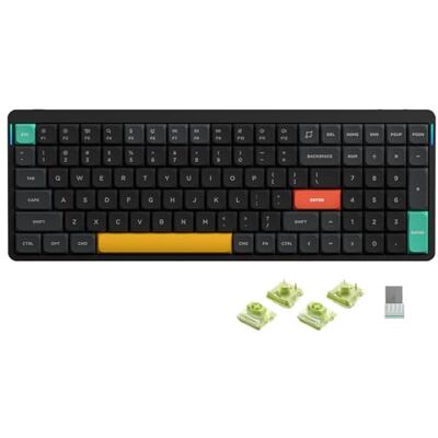 nuphy Air96 v2 Teclado Mecánico QMK/Via, 96% Teclado Inalámbrico de Bajo Perfil, Bluetooth 5.1, 2.4GHz y Conexión por Cable, Compatible con Sistemas Windows y Mac OS Basalt Black Switch Aloe nuphy Air96 v2 Teclado Mecánico QMK/Via, 96% Teclado Inalámbrico de Bajo Perfil, Bluetooth 5.1, 2.4GHz y Conexión por Cable, Compatible con Sistemas Windows y Mac OS Basalt Black Switch Aloe
