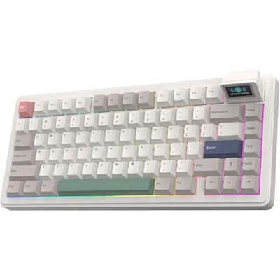 EPOMAKER RT82 Teclado Mecánico Inalámbrico con Pantalla, Sea Salt Silent EPOMAKER RT82 Teclado Mecánico Inalámbrico con Pantalla, Sea Salt Silent