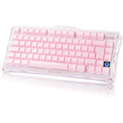 GravaStar Teclado Mecánico Gaming Mercury K1 Disposición QWERTZ (DE) Rosa 75% Wireless Gaming Keyboard con carcasa de aluminio, Hot-Swap, inalámbrico, RGB, Tri-Modo, batería de 8000 mAh y teclados GravaStar Teclado Mecánico Gaming Mercury K1 Disposición QWERTZ (DE) Rosa 75% Wireless Gaming Keyboard con carcasa de aluminio, Hot-Swap, inalámbrico, RGB, Tri-Modo, batería de 8000 mAh y teclados