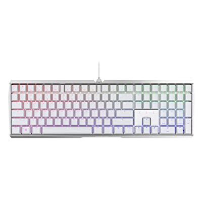 Cherry MX Board 3.0 S, Teclado Mecánico de Gaming con Cable, Distribución de Teclado Europeo (QWERTY), Bastidor Robusto de Aluminio, Iluminación RGB, Switches MX Blue, Blanco Cherry MX Board 3.0 S, Teclado Mecánico de Gaming con Cable, Distribución de Teclado Europeo (QWERTY), Bastidor Robusto de Aluminio, Iluminación RGB, Switches MX Blue, Blanco