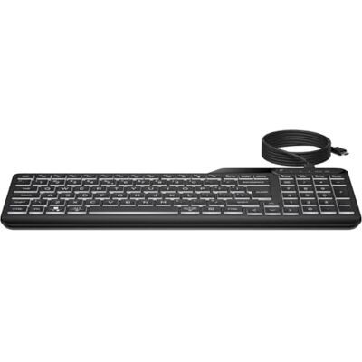 HP Teclado retroiluminado con cable 400, tamaño completo (100%), USB, negro HP Teclado retroiluminado con cable 400, tamaño completo (100%), USB, negro