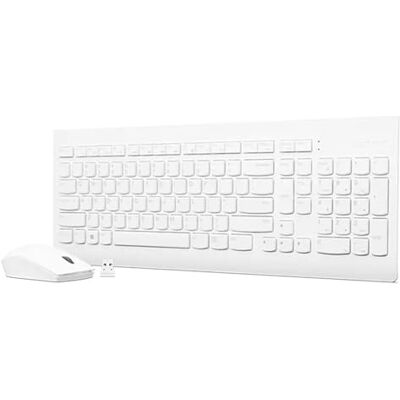 Lenovo Combo inalámbrico 510 con Receptor USB de 2,4 GHz, Teclado Delgado de tamaño Completo, Teclado de número Completo, ratón óptico de 1200 dpi, Mano Izquierda o Derecha, GX30W75336, Blanco Lenovo Combo inalámbrico 510 con Receptor USB de 2,4 GHz, Teclado Delgado de tamaño Completo, Teclado de número Completo, ratón óptico de 1200 dpi, Mano Izquierda o Derecha, GX30W75336, Blanco