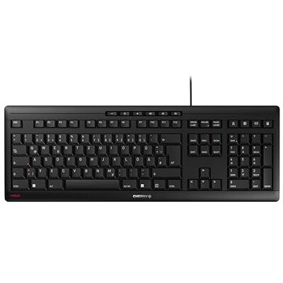 Cherry Stream Keyboard, Teclado con Cable, distribución de Teclado húngaro (QWERTZ), Teclas silenciosas, Experiencia de tecleo única, diseño Plano, Negro Cherry Stream Keyboard, Teclado con Cable, distribución de Teclado húngaro (QWERTZ), Teclas silenciosas, Experiencia de tecleo única, diseño Plano, Negro