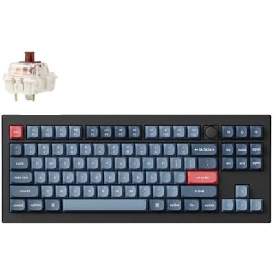 Keychron V3 MAX TKL Teclado Mecánico Wireless, 2,4 GHz/Bluetooth/USB-C 3 Modos de retroiluminación RGB QMK/Via Macro programable, Teclas PBT Hot-Swap para Mac Windows Gateron Jupiter Brown Keychron V3 MAX TKL Teclado Mecánico Wireless, 2,4 GHz/Bluetooth/USB-C 3 Modos de retroiluminación RGB QMK/Via Macro programable, Teclas PBT Hot-Swap para Mac Windows Gateron Jupiter Brown