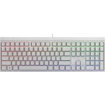 Cherry MX 2.0S, Teclado Mecánico de Gaming con Iluminación RGB, Distribución de Teclado Europeo (QWERTY), con Cable, Diseñado en Alemania, Switches MX Blue, Blanco Cherry MX 2.0S, Teclado Mecánico de Gaming con Iluminación RGB, Distribución de Teclado Europeo (QWERTY), con Cable, Diseñado en Alemania, Switches MX Blue, Blanco