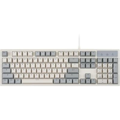 Perixx PERIBOARD-108M, teclado mecánico USB de tamaño completo con cable, interruptor lineal rojo, color gris y blanco retro clásico, inglés de EE. UU Perixx PERIBOARD-108M, teclado mecánico USB de tamaño completo con cable, interruptor lineal rojo, color gris y blanco retro clásico, inglés de EE. UU