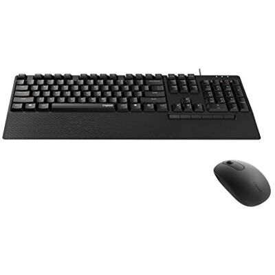 Rapoo NX2000 Juego combinado de escritorio con cable, color negro (QWERTY) Rapoo NX2000 Juego combinado de escritorio con cable, color negro (QWERTY)