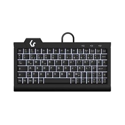 KeySonic MaxPoint KSK-3010ELC Super Mini Teclado DE con retroiluminación USB/PS/2 Teclado KeySonic MaxPoint KSK-3010ELC Super Mini Teclado DE con retroiluminación USB/PS/2 Teclado