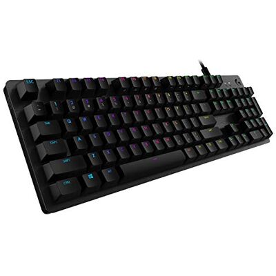 Logitech G512 CARBON Teclado mecánico RGB LIGHTSYNC para gaming con interruptores GX Brown y paso de USB, US intl US Negro Logitech G512 CARBON Teclado mecánico RGB LIGHTSYNC para gaming con interruptores GX Brown y paso de USB, US intl US Negro