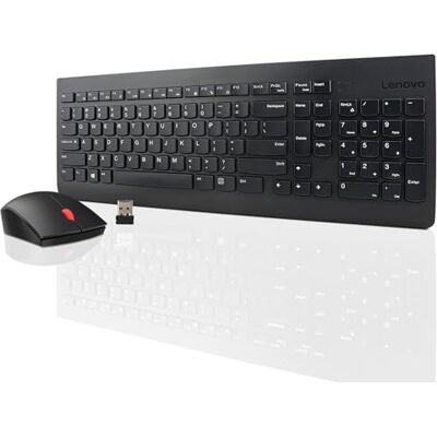 Lenovo Combo Teclado + Ratón Inalámbrico Essential Gen 2 Conexión 2.4GHz, Diseño Silencioso, Tecla Copilot, Ratón Ambidextro 1600 DPI, 65% Plástico Reciclado Negro Lenovo Combo Teclado + Ratón Inalámbrico Essential Gen 2 Conexión 2.4GHz, Diseño Silencioso, Tecla Copilot, Ratón Ambidextro 1600 DPI, 65% Plástico Reciclado Negro