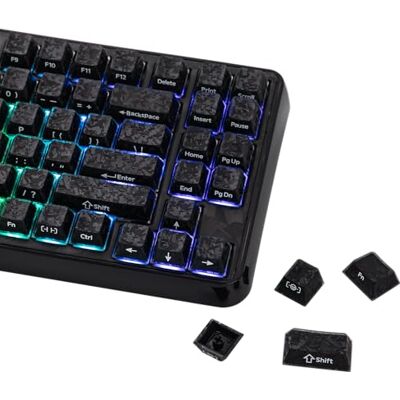 EPOMAKER Frost Jelly 126 Teclas con Acabado de Fibra de Carbono Forjada Perfil Cherry, Material ABS+PC, para Switches Estilo MX, para Teclado ANSI de 61/68/84/87/98/100/104/108 Teclas (Negro) EPOMAKER Frost Jelly 126 Teclas con Acabado de Fibra de Carbono Forjada Perfil Cherry, Material ABS+PC, para Switches Estilo MX, para Teclado ANSI de 61/68/84/87/98/100/104/108 Teclas (Negro)