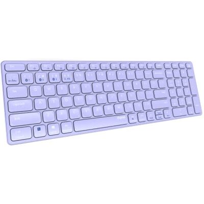 Rapoo I Teclado inalámbricos QWERTY Portugués Bluetooth y 2.4 GHz, Lila Conectividad para Varios Dispositivos y diseño Ultrafino, E9700M, multimodo Rapoo I Teclado inalámbricos QWERTY Portugués Bluetooth y 2.4 GHz, Lila Conectividad para Varios Dispositivos y diseño Ultrafino, E9700M, multimodo