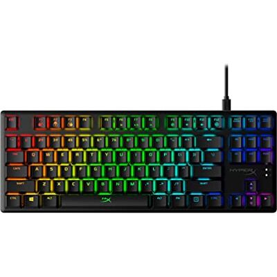 HyperX Alloy Origins Core – Tenkeyless Mechanical Gaming Keyboard, Compact, TKL, RGB LED Backlit, Red Switch (Lineal), Inglés (EE.UU.) HyperX Alloy Origins Core – Tenkeyless Mechanical Gaming Keyboard, Compact, TKL, RGB LED Backlit, Red Switch (Lineal), Inglés (EE.UU.)