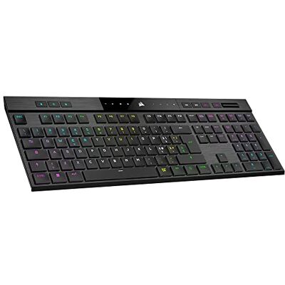 Corsair K100 AIR Wireless RGB Teclado Mecánico Gaming Ultrafino Slipstream Wireless Menos de 1 ms, Bluetooth, Switch Cherry MX Ultra Low Profile Disposición IT, QWERTY Negro Corsair K100 AIR Wireless RGB Teclado Mecánico Gaming Ultrafino Slipstream Wireless Menos de 1 ms, Bluetooth, Switch Cherry MX Ultra Low Profile Disposición IT, QWERTY Negro