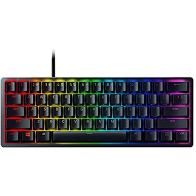 Razer Huntsman Mini (Interruptor Rojo) Teclado Compacto 60% para Videojuegos con interruptores lineales rápidos opto-mecánicos (PBT, Cable USB-C extraíble) QWERTZ, diseño alemán, Negro Razer Huntsman Mini (Interruptor Rojo) Teclado Compacto 60% para Videojuegos con interruptores lineales rápidos opto-mecánicos (PBT, Cable USB-C extraíble) QWERTZ, diseño alemán, Negro