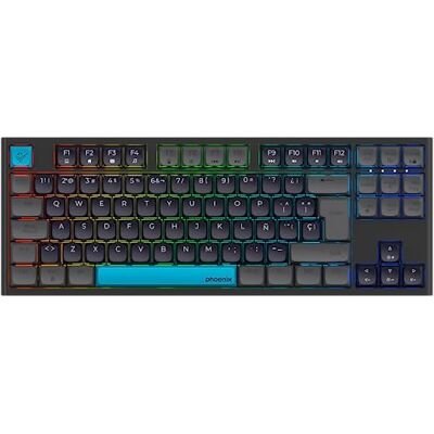 Phoenix Royal Teclado Mecánico QWERTY con Teclas PBT Doble Inyección, Switches Marrones Brown, 5 Capas Internas, Conector Tipo C, Software de Configuración (Black) Phoenix Royal Teclado Mecánico QWERTY con Teclas PBT Doble Inyección, Switches Marrones Brown, 5 Capas Internas, Conector Tipo C, Software de Configuración (Black)
