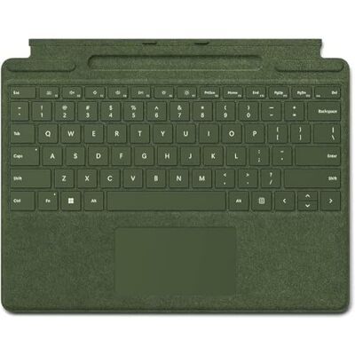 Microsoft Surface Pro Signature Teclado con almacenamiento para lápiz capacitivo (para Surface Pro 8, 9, X) (QWERTY nórdico), color verde Microsoft Surface Pro Signature Teclado con almacenamiento para lápiz capacitivo (para Surface Pro 8, 9, X) (QWERTY nórdico), color verde