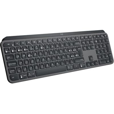 Logitech MX Keys S Teclado inalámbrico, Perfil Bajo,Escritura Fluida Precisa Silenciosa, Teclas Programables,Iluminación, Bluetooth, Carga USB C,para Windows, Linux, Chrome, Mac, QWERTY Español Gris Logitech MX Keys S Teclado inalámbrico, Perfil Bajo,Escritura Fluida Precisa Silenciosa, Teclas Programables,Iluminación, Bluetooth, Carga USB C,para Windows, Linux, Chrome, Mac, QWERTY Español Gris