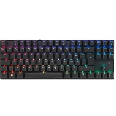 Cherry MX 8.2 TKL Wireless, Teclado Inalámbrico Gaming, Disposición Pan-Nórdica (QWERTY), Bluetooth, 2,4 GHz y Cable, MX2A Red Switches, Negro Cherry MX 8.2 TKL Wireless, Teclado Inalámbrico Gaming, Disposición Pan-Nórdica (QWERTY), Bluetooth, 2,4 GHz y Cable, MX2A Red Switches, Negro
