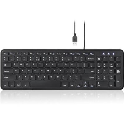 Perixx PERIDUO-213U Teclado Inalámbrico Compacto Chiclet con Teclas silenciosas Tipo Scissor y Control Multimedia para Laptop, PC, Odenador, Color Negro Layout US Perixx PERIDUO-213U Teclado Inalámbrico Compacto Chiclet con Teclas silenciosas Tipo Scissor y Control Multimedia para Laptop, PC, Odenador, Color Negro Layout US