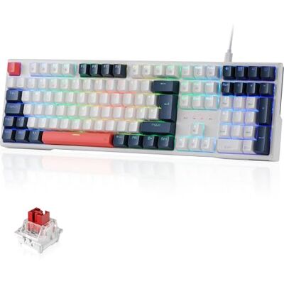 Redragon K668 Teclado Gaming QWERTZ con cable 105+4 teclas Hot Swap Socket Silencioso Interruptor Rojo Colores Mezclados Botones RGB Retroiluminación Multimedia Accesos directos Redragon K668 Teclado Gaming QWERTZ con cable 105+4 teclas Hot Swap Socket Silencioso Interruptor Rojo Colores Mezclados Botones RGB Retroiluminación Multimedia Accesos directos