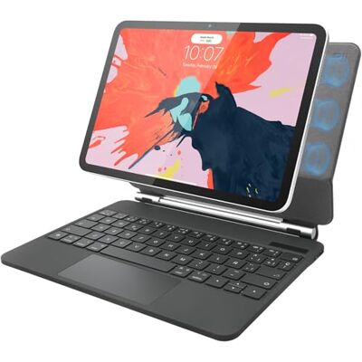 Rii Teclado para iPad, Magnético Flotante Diseño con Trackpad, con 7 Colores de Retroiluminación, Layout Español (para iPad 10) Rii Teclado para iPad, Magnético Flotante Diseño con Trackpad, con 7 Colores de Retroiluminación, Layout Español (para iPad 10)