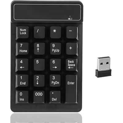 Garsent wirless Números (19 Teclas Numpad Mini Teclado con 2,4 GHz Mini USB Receptor para iMac, MacBook, PC y portátiles Garsent wirless Números (19 Teclas Numpad Mini Teclado con 2,4 GHz Mini USB Receptor para iMac, MacBook, PC y portátiles