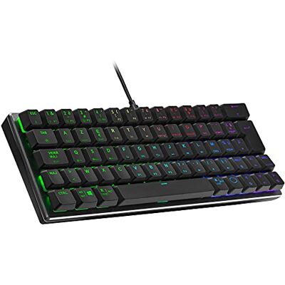 Cooler Master SK620 Teclado para Juegos con Cable Diseño Compacto del 60%, Teclas mecánicas Planas, iluminación RGB por tecla, Teclas directas, MacOS/Windows Compatible Diseño Space Grey, FR Cooler Master SK620 Teclado para Juegos con Cable Diseño Compacto del 60%, Teclas mecánicas Planas, iluminación RGB por tecla, Teclas directas, MacOS/Windows Compatible Diseño Space Grey, FR