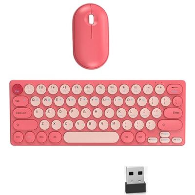 Cnrfeoap Teclado delgado con silencios, receptor de 2.40 G, diseño de 64 teclas para computadora portátil Cnrfeoap Teclado delgado con silencios, receptor de 2.40 G, diseño de 64 teclas para computadora portátil