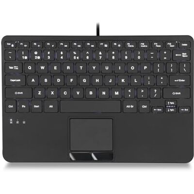 Perixx PERIBOARD-425 Mini Teclado USB con Cable Americano con Panel táctil, Teclas de Tijera Tipo X, retroiluminado, 2 concentradores USB, Compacto 29 x 18 x 2,8 cm, inglés Americano Perixx PERIBOARD-425 Mini Teclado USB con Cable Americano con Panel táctil, Teclas de Tijera Tipo X, retroiluminado, 2 concentradores USB, Compacto 29 x 18 x 2,8 cm, inglés Americano