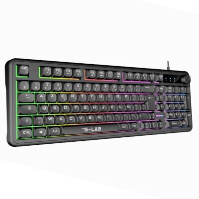 The G-Lab Keyz Caesium EX B Teclado Gamer Membrane 98% RGB Negro AZERTY The G-Lab Keyz Caesium EX B Teclado Gamer Membrane 98% RGB Negro AZERTY
