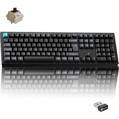 Keychron Q6 Ultra 8K Teclado Mecánico Inalámbrico, ISO-ES Layout, 8000 Hz, Aluminio CNC, 2,4 GHz/Bluetooth 5.3/USB-C, RGB, Programables QMK/Launcher, para Mac, Windows y Linux, Interruptores Brown Keychron Q6 Ultra 8K Teclado Mecánico Inalámbrico, ISO-ES Layout, 8000 Hz, Aluminio CNC, 2,4 GHz/Bluetooth 5.3/USB-C, RGB, Programables QMK/Launcher, para Mac, Windows y Linux, Interruptores Brown