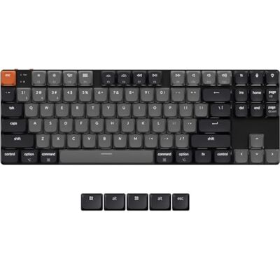 Keychron K1 Version 6 Teclado Mecánico Inalámbrico Personalizado, Bluetooth/USB-C, LED Blanco, QMK/Via Macros Programables, PBT Keycaps, para Mac Windows, Gateron 2.0 Brown Switch Keychron K1 Version 6 Teclado Mecánico Inalámbrico Personalizado, Bluetooth/USB-C, LED Blanco, QMK/Via Macros Programables, PBT Keycaps, para Mac Windows, Gateron 2.0 Brown Switch