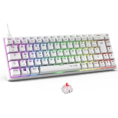 The G-Lab Keyz Titanium Teclado Mecánico Gaming 65% Blanco QWERTY ES The G-Lab Keyz Titanium Teclado Mecánico Gaming 65% Blanco QWERTY ES