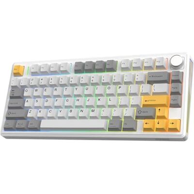 EPOMAKER TH80 V2 75% Teclado Gaming Mecánico Inalámbrico con Perilla,Blanco EPOMAKER TH80 V2 75% Teclado Gaming Mecánico Inalámbrico con Perilla,Blanco