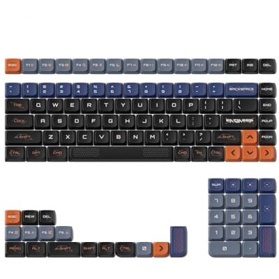 nuphy Keycaps Space Engineer, 117 Set, PBT Teclas para Teclado Gaming Low-Profile NSA Dye-Sub, ANSI (distribución Inglesa del Teclado) Compatibilidad con Air60 V2, Air75 V2 y Air96 V2, Dark nuphy Keycaps Space Engineer, 117 Set, PBT Teclas para Teclado Gaming Low-Profile NSA Dye-Sub, ANSI (distribución Inglesa del Teclado) Compatibilidad con Air60 V2, Air75 V2 y Air96 V2, Dark