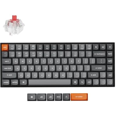 Keychron K2 MAX Teclado Mecánico Inalámbrico Personalizado, 2.4 GHz/Bluetooth/USB-C, LED Blanco, QMK/Via Macros Programables, PBT Keycaps, para Mac Windows, Super Red Switch Keychron K2 MAX Teclado Mecánico Inalámbrico Personalizado, 2.4 GHz/Bluetooth/USB-C, LED Blanco, QMK/Via Macros Programables, PBT Keycaps, para Mac Windows, Super Red Switch