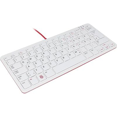 Raspberry Pi Foundation Teclado oficial , color blanco/rojo, incluye Raspberry Pi Foundation Teclado oficial , color blanco/rojo, incluye