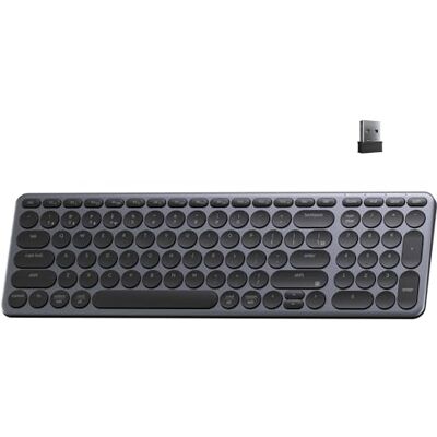 Keychron B4 Pro Teclado inalámbrico ultrafino, 96% Bluetooth/2.4 GHz/teclado de conexión por cable con teclado numérico, lanzador, compatible con Mac Windows Linux Gris espacial Keychron B4 Pro Teclado inalámbrico ultrafino, 96% Bluetooth/2.4 GHz/teclado de conexión por cable con teclado numérico, lanzador, compatible con Mac Windows Linux Gris espacial