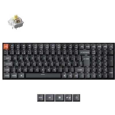Keychron K4 QMK Teclado Mecánico 96% ISO-ES, Inalámbrico y con Cable, Interruptores Super Banane, Teclas PBT Sublimadas Estilo Cherry, Retroiluminación Blanca, para Mac y Windows – Versión 3 Keychron K4 QMK Teclado Mecánico 96% ISO-ES, Inalámbrico y con Cable, Interruptores Super Banane, Teclas PBT Sublimadas Estilo Cherry, Retroiluminación Blanca, para Mac y Windows – Versión 3