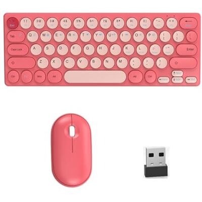 DLUKENY Teclado delgado con silencios, receptor de 2.40 G, diseño de 64 teclas para teclados de computadora portátil y combo DLUKENY Teclado delgado con silencios, receptor de 2.40 G, diseño de 64 teclas para teclados de computadora portátil y combo