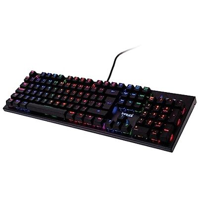 iggual Teclado Mecánico Obsidian RGB con Cable USB105 Teclas Teclado con IluminaciónLED RGB Fácil Instalación Color Negro Medidas 44,2x13,6x3,7 cm iggual Teclado Mecánico Obsidian RGB con Cable USB105 Teclas Teclado con IluminaciónLED RGB Fácil Instalación Color Negro Medidas 44,2x13,6x3,7 cm