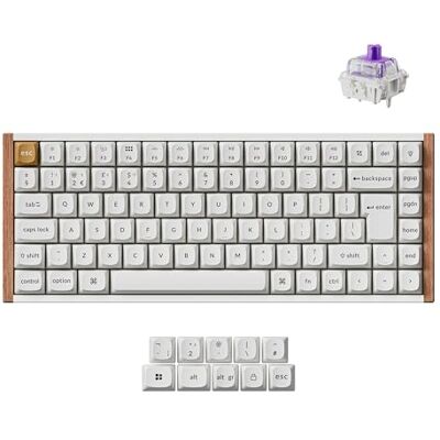 Keychron K2H-Q1-UK tastiera Gaming USB + RF Wireless + Bluetooth QWERTY Inglese UK Bianco ( K2H-F1-UK KEYBOARD) Versione UK Keychron K2H-Q1-UK tastiera Gaming USB + RF Wireless + Bluetooth QWERTY Inglese UK Bianco ( K2H-F1-UK KEYBOARD) Versione UK