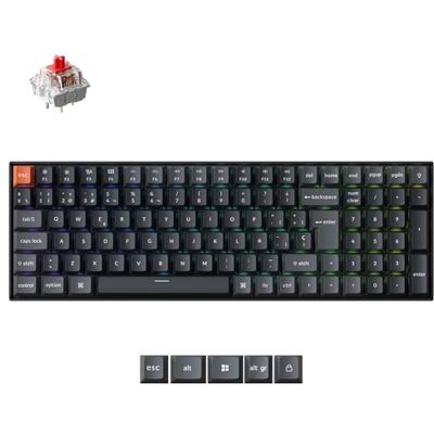 Keychron K4 QMK Teclado Mecánico 96% ISO-ES, Inalámbrico y con Cable, Interruptores Super Red, Teclas PBT Sublimadas Estilo Cherry, Retroiluminación RGB, para Mac y Windows – Versión 3 Keychron K4 QMK Teclado Mecánico 96% ISO-ES, Inalámbrico y con Cable, Interruptores Super Red, Teclas PBT Sublimadas Estilo Cherry, Retroiluminación RGB, para Mac y Windows – Versión 3